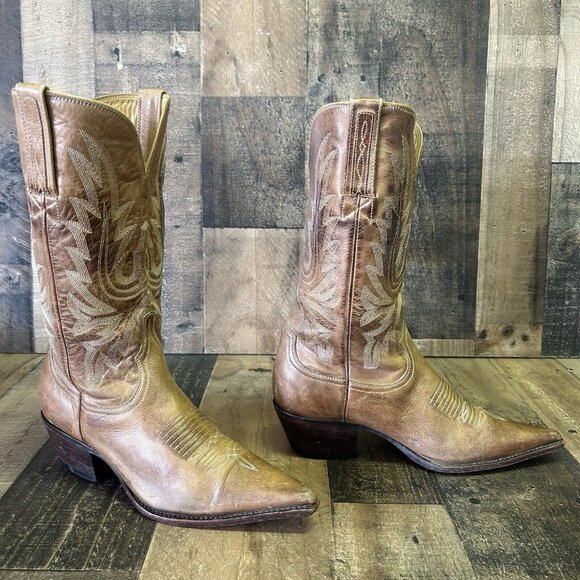 Charlie 1 Horse Lucchese Pointed Toe Western Cowboy Boots Womens 6 B - Picture 12 of 12
